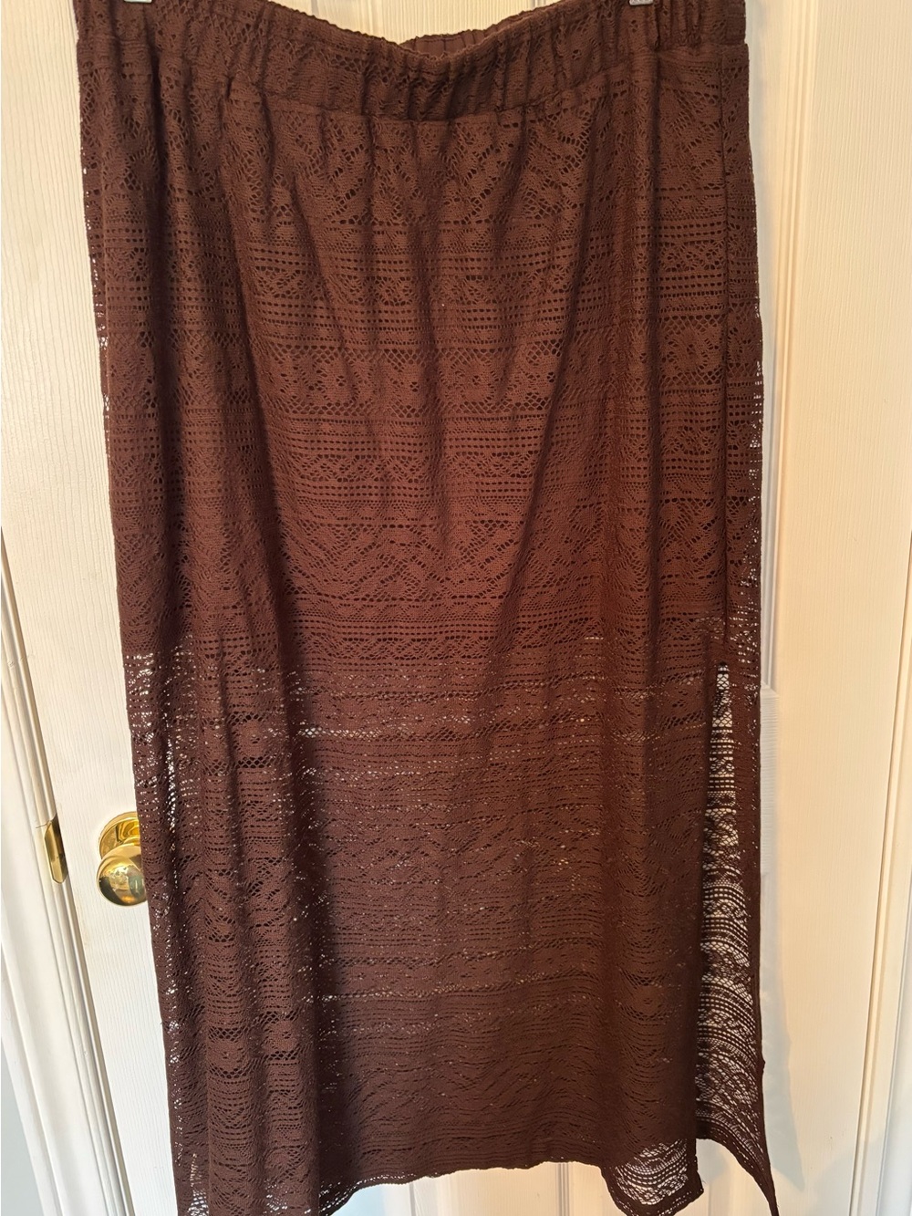 Brown Lace Maxi Skirt - Picture 11 of 11